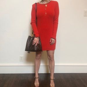 Rag & Bone red cashmere dress.